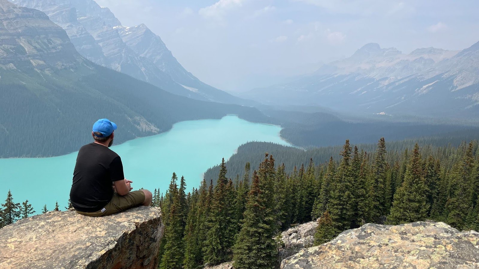 Florian Bosc au Lac Peyto, en Alberta, en juillet 2023. Photo : Florian Bosc